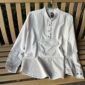 Mountain Hardwear Women’s Cotton Popover Blouse, Tan, Size L